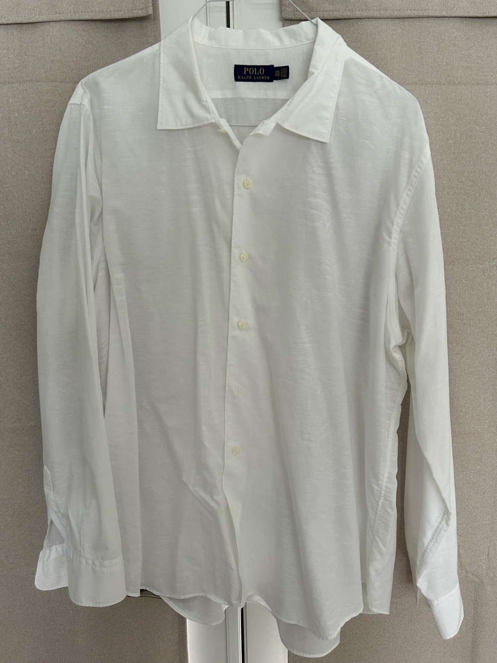 Ralph Lauren White Long-Sleeve Dress Shirt